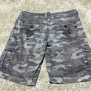 Mens Rock Revival Camo Shorts